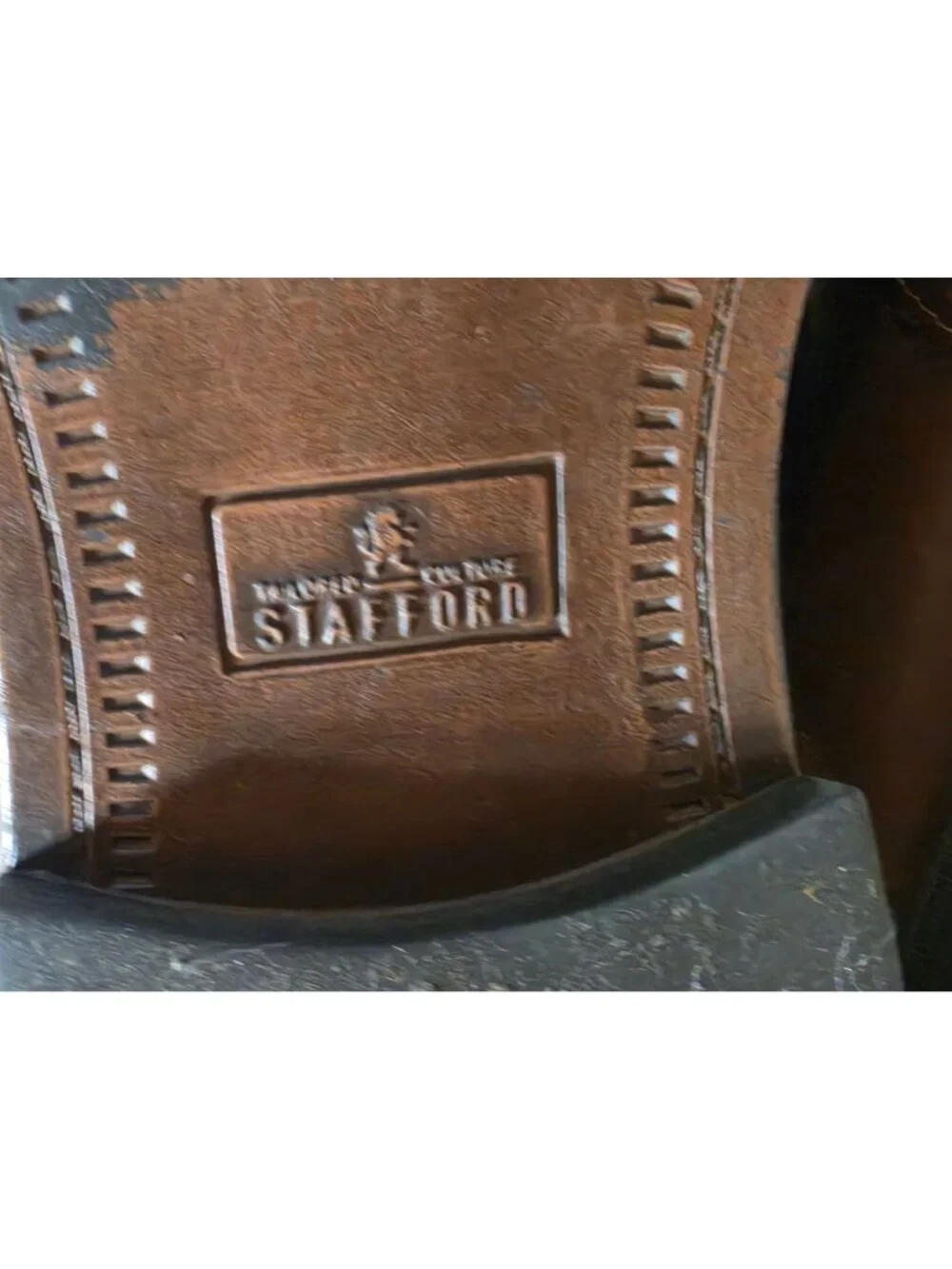 Stafford Deacon Men's Leather Wingtip Brogue Boots Brown Size 13M F21668 Great C